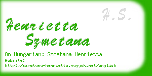henrietta szmetana business card